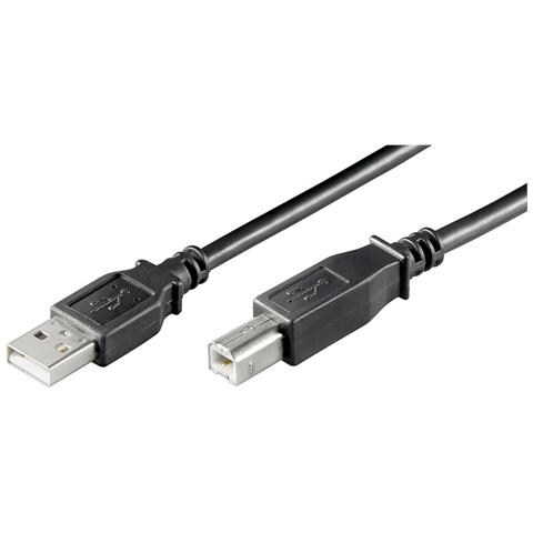 Cavo USB 2.0 A / B M / M 3.0 mt nero, bulk - Foto 1