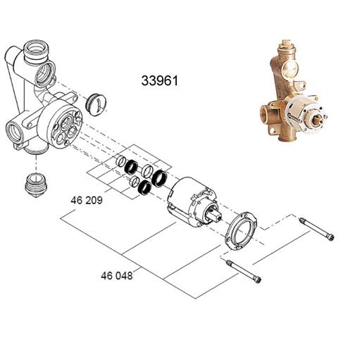Corpo Incasso Serie 33961000 Per Miscelatore Vasca - Doccia - Foto 2