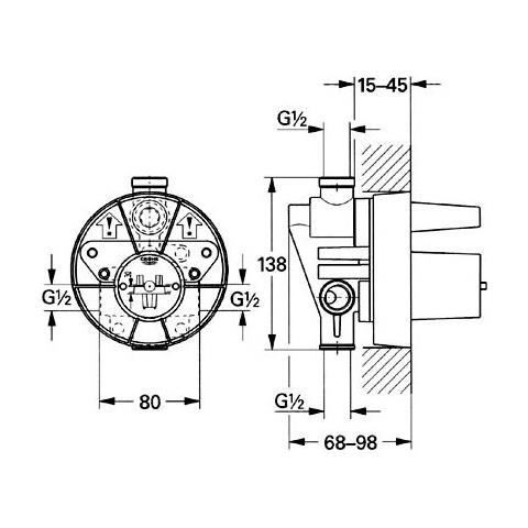 Corpo Incasso Serie 33961000 Per Miscelatore Vasca - Doccia - Foto 3