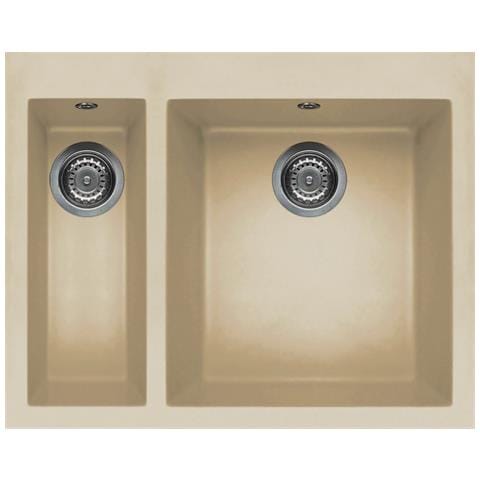 Lavello Quadra 150 Keratek Plus 59x50 cm 2 vasche Colore Champagne 95 - Foto 1