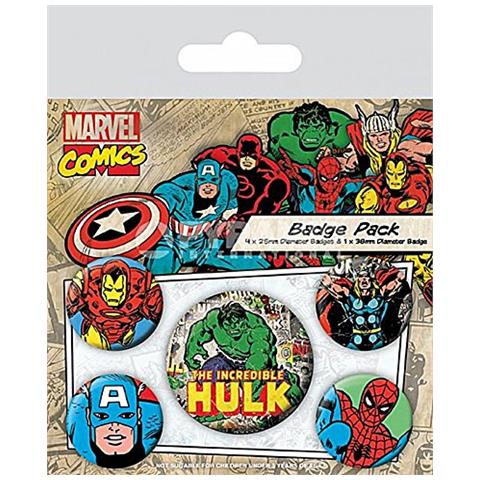 Marvel: Retro - Hulk (pin Badge Pack)  - Foto 1