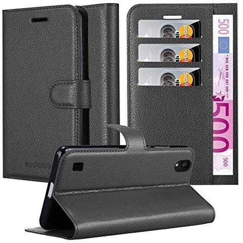 Custodia Compatibile Con Zte Blade A5 2019 In Nero Carbone - Coperchio Protettiva Con Chiusura Magnetica, Funzione Stand E Tasca Per Le Carte - Foto 8