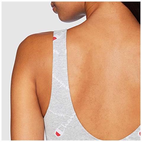 Seamless Bralette Reggiseno Sportivo, Logo Grigio E Bianco, Xl Donna - Foto 2