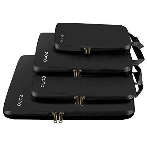 Da Amazon - Compressione Di Imballaggio Cubi Bagagli Di Corsa Organizzatore Set Viaggi Cubi Borse Extensible Organizzatore Per Valigia Di Corsa Organizzazione Nero 4 Set - Foto 1