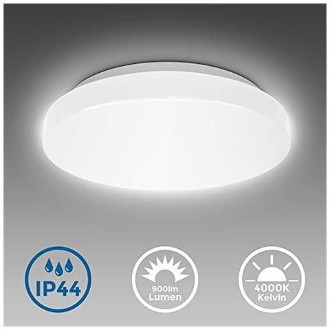 Led Bagno Luce Di Soffitto Integrato Da 10 W Scheda Led 900lm Bianco Neutro 4000k 8.6in 22 Centimetri Ip44 Splash Sulla Protezione Delle Acque Montaggio Modern Light Montaggio A Filo Soffitto Della Lampada - Foto 2