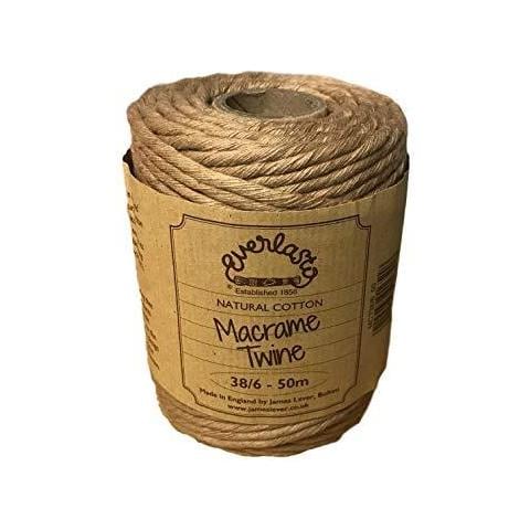 50m Bobine - Singolo Twist Morbido Cotone Colorato Macrame Craft Twine 386 (4 Mm Circa) (albicocca) - Foto 1