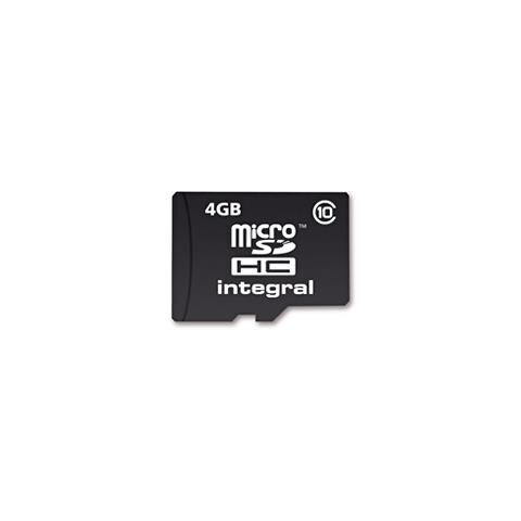 4GB microSDHC, MicroSDHC, 0 - 60 °C, Nero, 8-pin, Class 10, SD - Foto 1