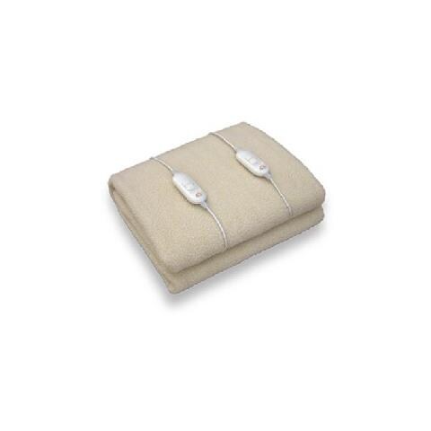 Coperta e Cuscino Elettrico Sintetico in Lana Bianco 120 W SE3154 - Foto 1