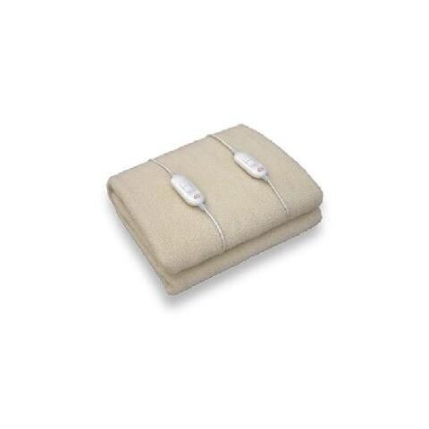 Coperta e Cuscino Elettrico Sintetico in Lana Bianco 120 W SE3154 - Foto 2