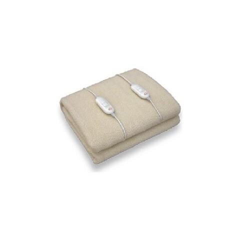 Coperta e Cuscino Elettrico Sintetico in Lana Bianco 120 W SE3154 - Foto 3