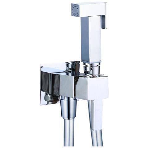 Kit Idroscopino Acqua Calda E Fredda Shut-off Azionamento A Leva Ottone Ogomondo *** Finitura- : Cromato Quadro - Foto 2