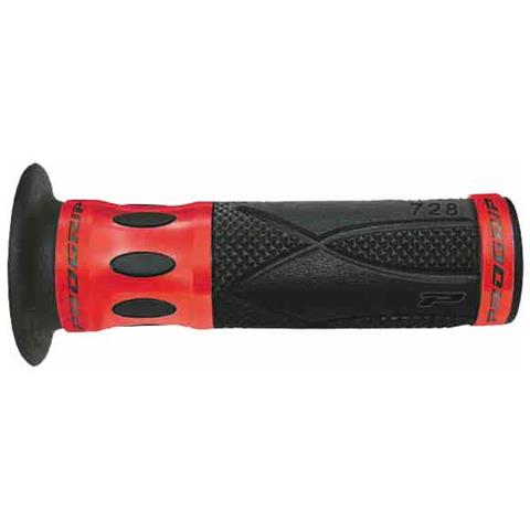 Manopole Strada Forate Progrip 728 (colore: rosso)  - Foto 1