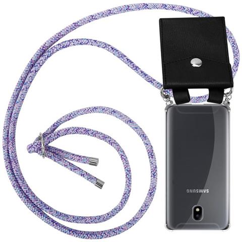 Catena Di Telefoni Cellulari Compatibile Con Samsung Galaxy J7 2018 In Unicorn - Coperchio Protettivo In Silicone Con Anelli D'argento, Cinturino In Corda E Custodia Staccabile - Foto 1