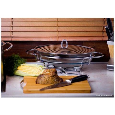 Riscaldatore Resistente al Calore KH-1411 Capacità 3.2 Litri Colore Trasparente - Foto 3