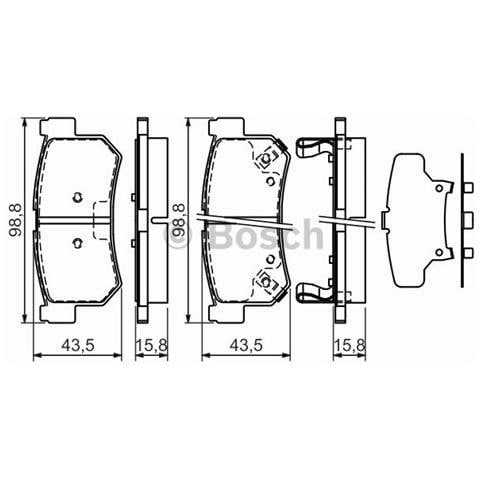 Kit Pastiglie Freno 986494237 - Foto 1