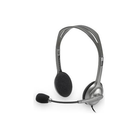 H111 Stereo Headset Cuffia Padiglione Auricolare Connettore 3.5 Mm Grigio - Foto 4