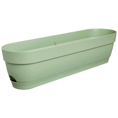 Vaso Rettangolare Da Balcone 70 Cm Rettangolare Verde Plastica - Foto 1