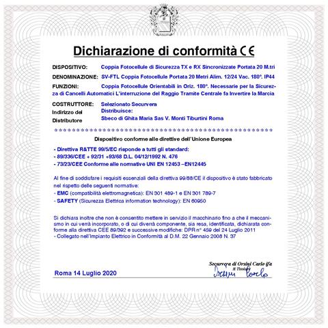 Fotocellule Orientabili 180° In Orizzontale Una Coppia Tx E Rx Portata 20 Metri Controllo Movimento Sicurezza Cancello - Foto 4