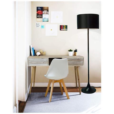 Tavolino Consolle Da Interno Con 2 Cassetti In Legno Di Paulownia 120x40x80h Cm - Foto 7