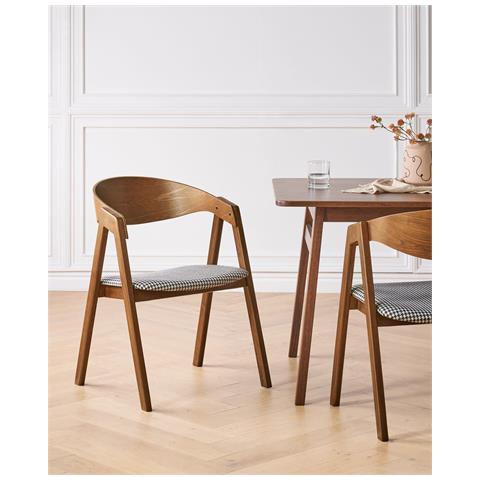 Sedia Da Pranzo Set Di 2 Nero-bianco Yuba - Foto 1