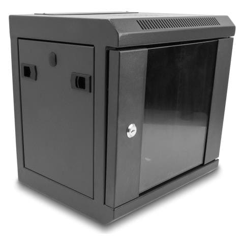 Armadio di rete da 10? con anta in vetro 6U nero - Foto 1