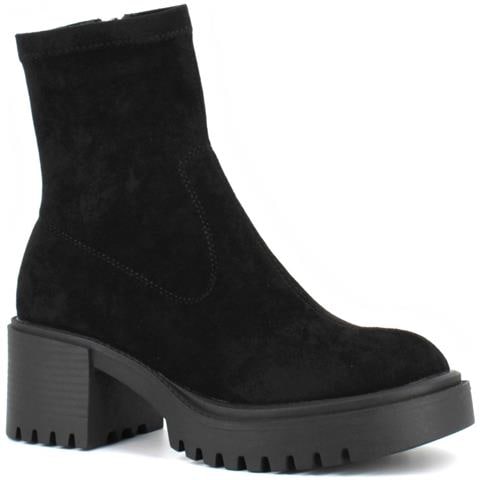 Black Casual Closed Boots Stivaletti Pelle Scamosciata /nabuk Scarpe Donna Nero Eu 36, 938029/06-02 - Foto 1