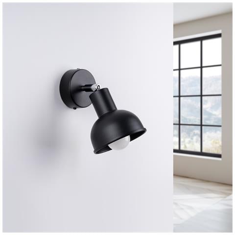 Lampada Da Parete Elba Nero Sl. 1316 - Soppalco Lampade Da Parete Nero 17x19x11 Cm - Foto 2