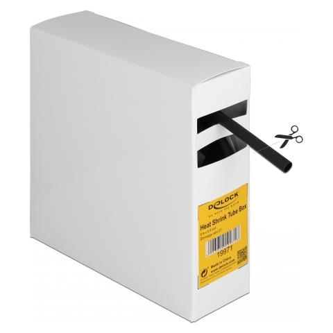 Scatola di per tubi termorestringenti con adesivo interno, rapporto di restringimento 3:1, 5 m x 6,4 mm nera - Foto 2