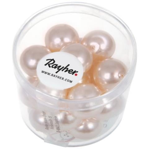 21 Pezzi - Perle Cerate In Vetro Rinascimento 12mm - Colore Rosa Cipria - Foto 1