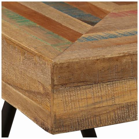 Lusso Casadino -  Tavolino Laterale In Legno Massello Di Teak Di Recupero - Foto 8