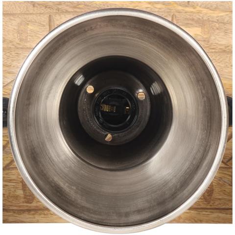 Lusso Casadino -  Lampada Da Parete Industriale Argento 70x23 Cm E27 Legno Mango - Foto 6