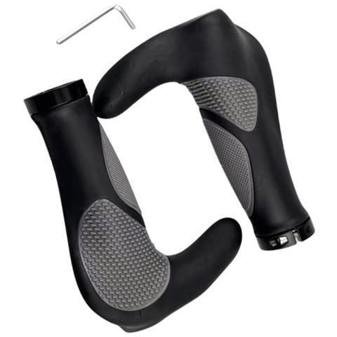 Manopole Ergonomiche In Gomma Per Manubrio Con Estremità Per Mtb - Foto 1