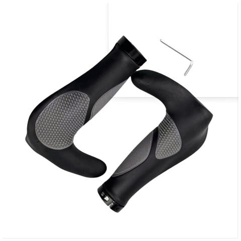 Manopole Ergonomiche In Gomma Per Manubrio Con Estremità Per Mtb - Foto 2