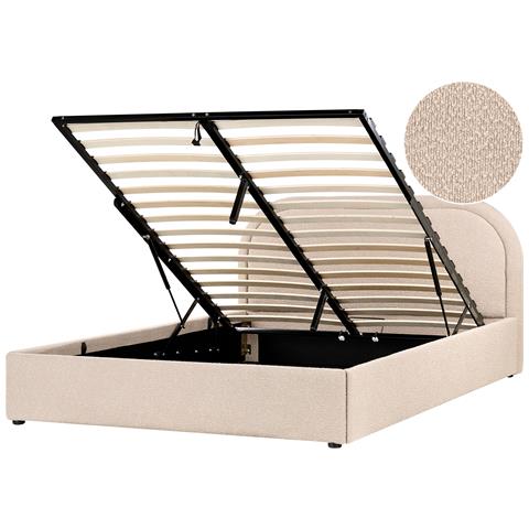 Letto Contenitore Bouclé Quillien 160 X 200 Cm Beige - Foto 2