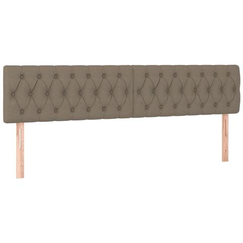 Letto a Molle con Materasso e LED Tortora 120x190 cm in Tessuto - Foto 9