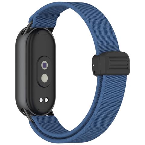 Cinturino Elastico Intrecciato Con Chiusura Magnetica E Punta In Metallo Compatibile Con Xiaomi 10/9/8 - Grigio Blue - Foto 3