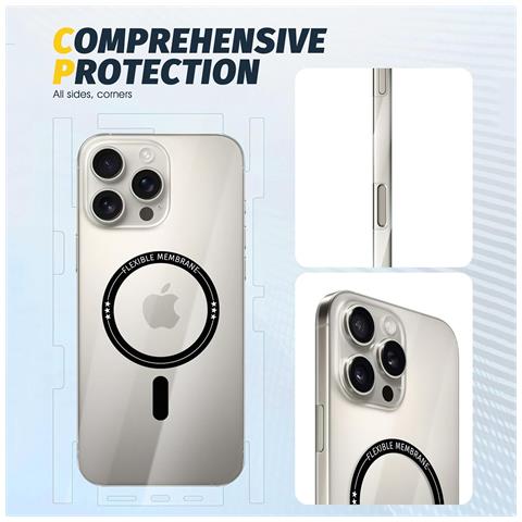 Pellicola Protettiva Posteriore 360° Opaca Per Iphone 16 Pro Max, Compatibile Con Apple - Foto 4