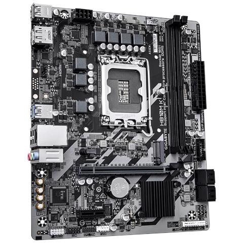H810M K Scheda Madre - CPU Intel Core Ultra (Serie 2), VRM a 3+1+2 fasi, fino a 6400 MHz DDR5, 1 x M. 2 PCIe 4.0, LAN 1 GbE, USB 3.2 Gen 1 - Foto 4