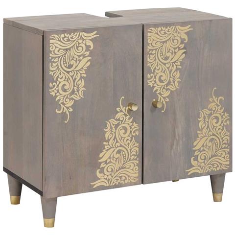 Mobile sottolavabo con archiviazione Grigio 62 x 33 x 58 cm - Foto 1