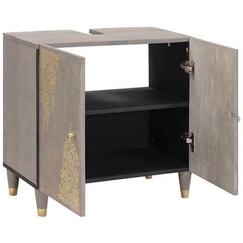 Mobile sottolavabo con archiviazione Grigio 62 x 33 x 58 cm - Foto 2