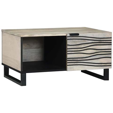 Tavolino da salotto Beige e Nero 80 x 50 x 40 cm - Foto 1