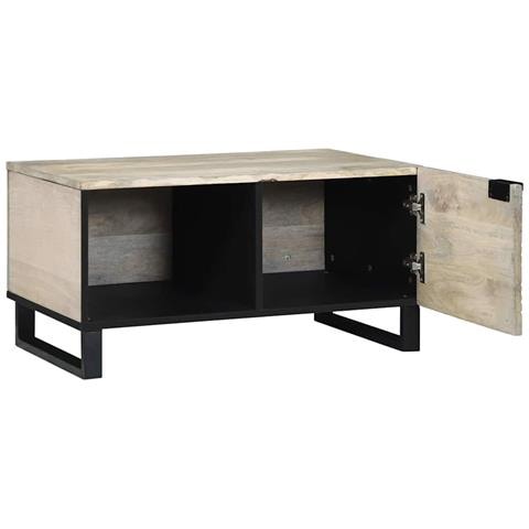 Tavolino da salotto Beige e Nero 80 x 50 x 40 cm - Foto 2