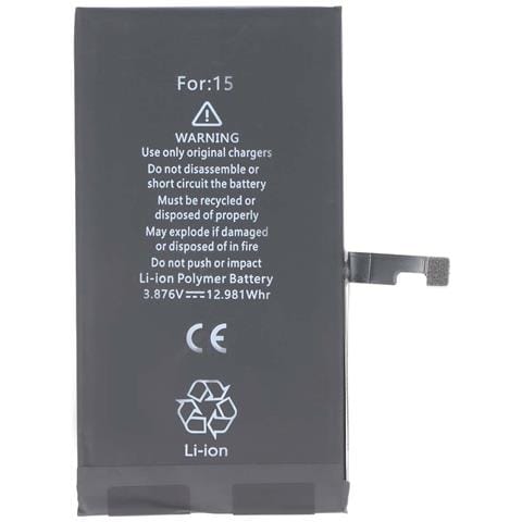 Batteria Per Iphone 15 Li-polimero 3.87v 3349mah 12,98 Wh - Foto 1