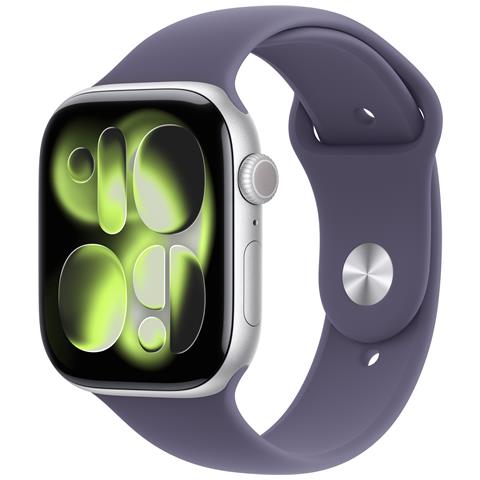 Watch Series 11 GPS 46mm Cassa Alluminio Argento con Sport Band Viola Nebbia - M /L - Foto 1