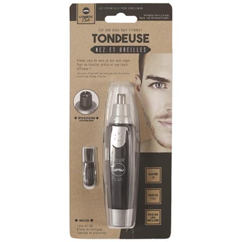 Tondeuse Per Naso E Orecchie Per Uomo Testa Rotante, Nero - Foto 2