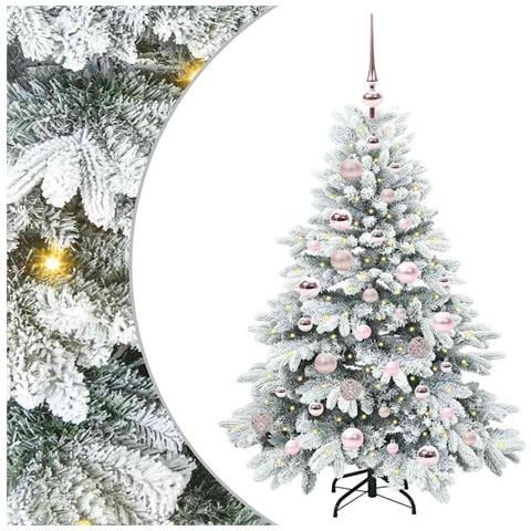 Albero di Natale artificiale con 150 LED Bianco 120 cm PE e PVC - Foto 1
