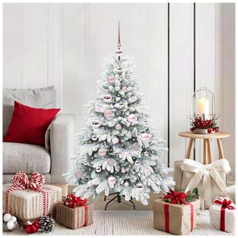 Albero di Natale artificiale con 150 LED Bianco 120 cm PE e PVC - Foto 2