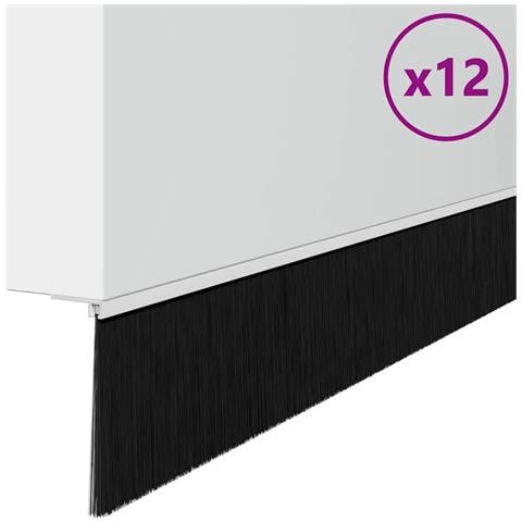 Spazzole per porte a vite 12 pcs Bianco 100 cm - Foto 1