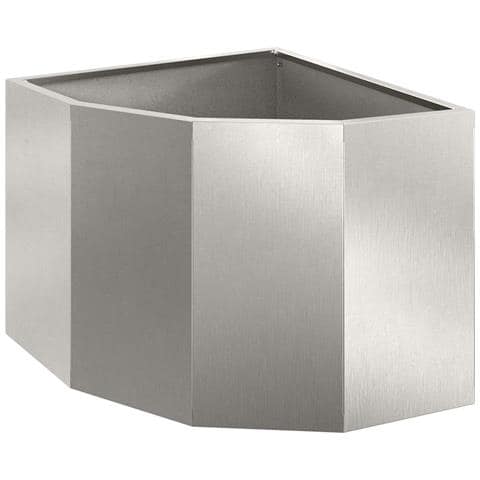 Vaso d'angolo Argento 45 x 45 x 35 cm Acciaio inossidabile - Foto 1