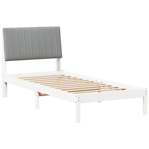 Struttura del letto Bianco 90 x 190 cm Pino massello - Foto 1